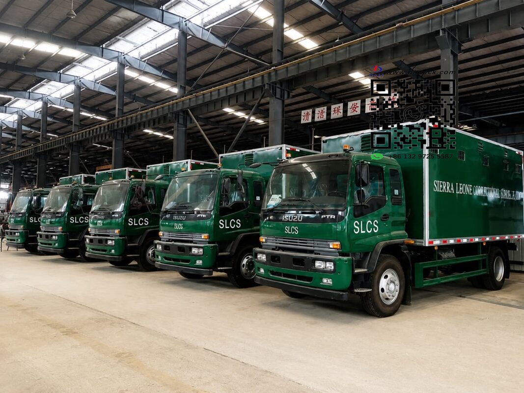 ISUZU prisoner transport truck prepared for Sierra Leone Correctional Service project