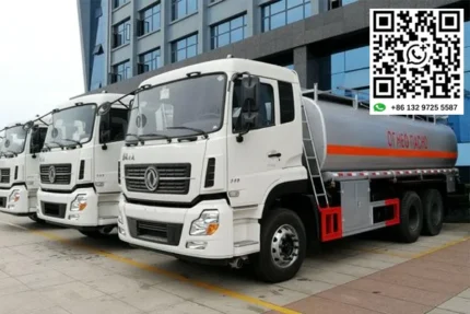 Dongfeng 6x4 fuel tank truck side view