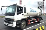 Chengli Weilong vacuum sewage suction truck side view showing 7850mm length