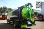 Chengli sewer jet truck exterior side view showing high pressure cleaning body