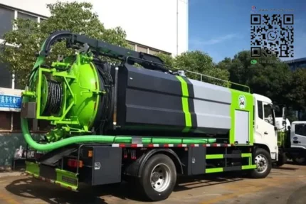60 meter high pressure water hose and 10 nozzle sizes on sewer truck