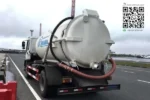 Vacuum sewage truck front cab with air conditioner for three people seating