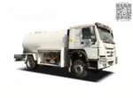 HOWO 8 tons LPG bobtail truck side profile view