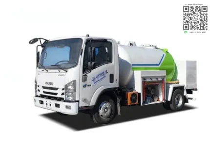 ISUZU KV100 chassis with 5cbm LPG tank mounted on truck frame