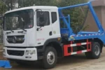10 ton swing arm trash truck with open rear loading bay