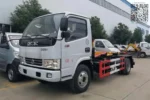 Dongfeng 4x2 hook lift garbage truck side profile view