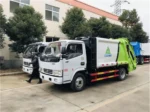 Dongfeng 6cbm garbage truck rear loading hopper