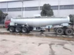 18cbm tri-axle sulfuric acid tank semi trailer side view