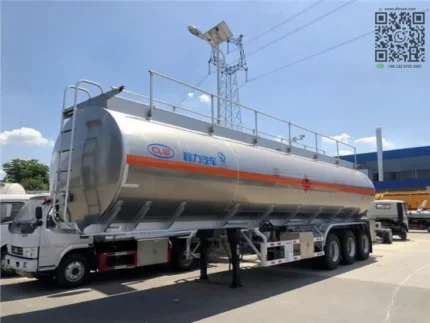 50CBM aluminum fuel tank trailer with 5 compartments
