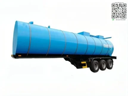 Side view of the Chengli 3 axle bitumen tanker semi trailer