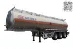 42000L aluminum alloy oil tanker semi trailer side view