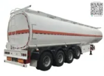 Chengli 4 axle fuel tank trailer side view with mono-block cylinder