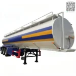 3-axles fuel tanker semi trailer side view