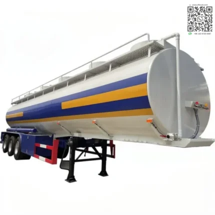 3-axles fuel tanker semi trailer side view