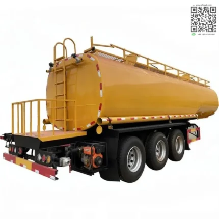 3-axles water transport semi-trailer side view