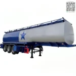 Chengli 40cbm fuel tank semi trailer side profile view