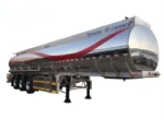 42000L aluminum alloy fuel tank semi trailer side view