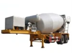 12CBM concrete mixer drum tank semi trailer side view