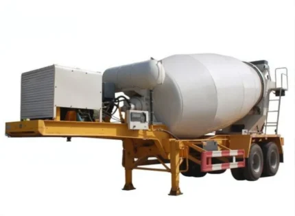 12CBM concrete mixer drum tank semi trailer side view