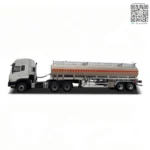 38CBM mono block cylinder oil tank semi trailer side view