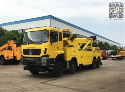 Chengli Dongfeng 8X4 rotator tow truck full side view