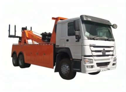 Sinotruk HOWO 6x4 wrecker truck side profile view