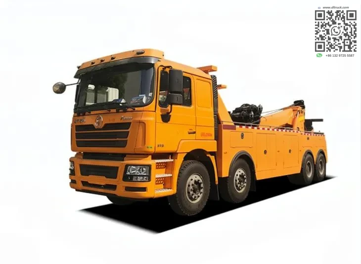 SHACMAN F3000 8x4 Wrecker Tow Truck 25T/30T - Chengli Factory Direct 1 SHACMAN F3000 8x4 wrecker tow truck side profile view