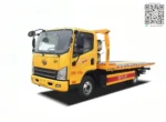 FAW 4x2 4-ton tilt tray flatbed tow truck side view