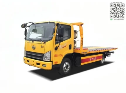 FAW 4x2 4-ton tilt tray flatbed tow truck side view