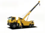 HongYan 8x4 rotary wrecker tow truck with 360-degree rotation.