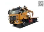 Chengli 6x4 flatbed tow truck with crane