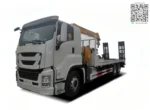 ISUZU 6X4 self loading truck with SQS125 crane mounted on flatbed tow truck