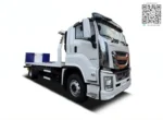 ISUZU 10Ton flatbed recovery truck side view on factory yard