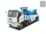 FAW J6P 50-ton rotation wrecker truck in working position