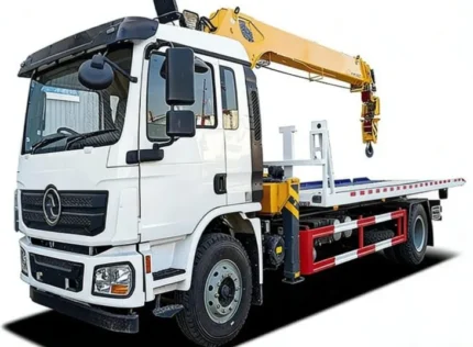 CHENGLI flatbed recovery truck with 8 ton crane on Shacman chassis