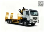 30Ton self loader truck with crane on flatbed