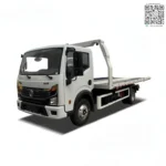 CHENGLI 4-ton flatbed recovery wrecker truck side view at the factory yard