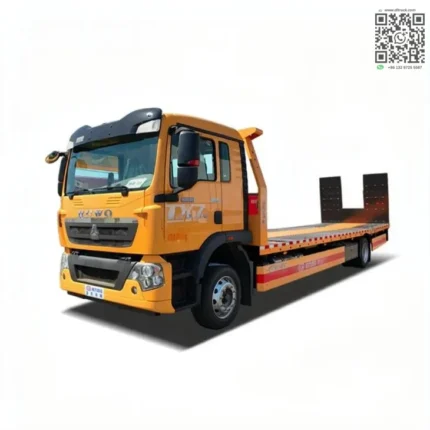 HOWO TX7 flatbed tow truck side profile view