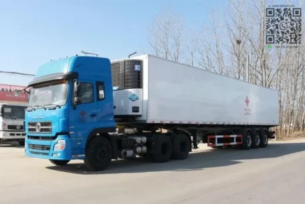 Chengli 30 tons refrigerated semi trailer rear view