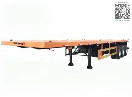 40FT flatbed trailer loaded with shipping containers at Chengli factory
