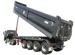Side view of Chengli 4 axle U-shape tipper dump semi-trailer