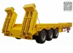3 tri-axle 60T low bed loader semi trailer side view