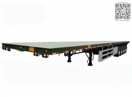 Chengli flatbed semi trailer with Q345 steel chassis and 80 ton capacity