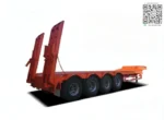 4 axle low bed semi trailer with excavator on deck