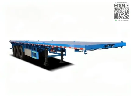 40FT tri-axle flatbed trailer chassis with I beam frame