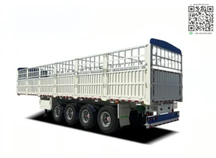 Chengli 4 Axle 80 Tons Fence Warehouse Trailer side view
