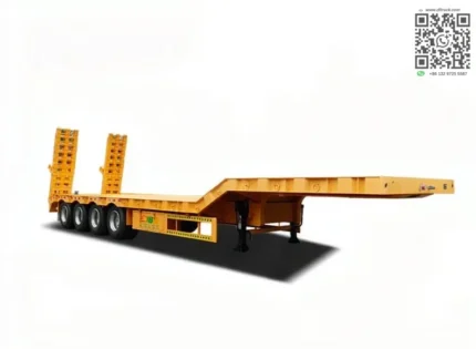 Four-axle low loader trailer with 80 ton capacity