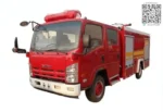 ISUZU ELF 3cbm foam tank fire truck side view