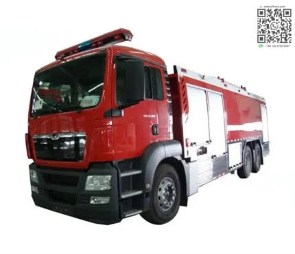 MAN 6x4 8tons tank fire truck exterior view