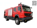 Off road rescue 4x4 FWD fire fighting truck front view